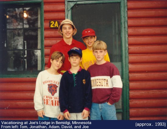5 boys at Joe's Lodge, MN