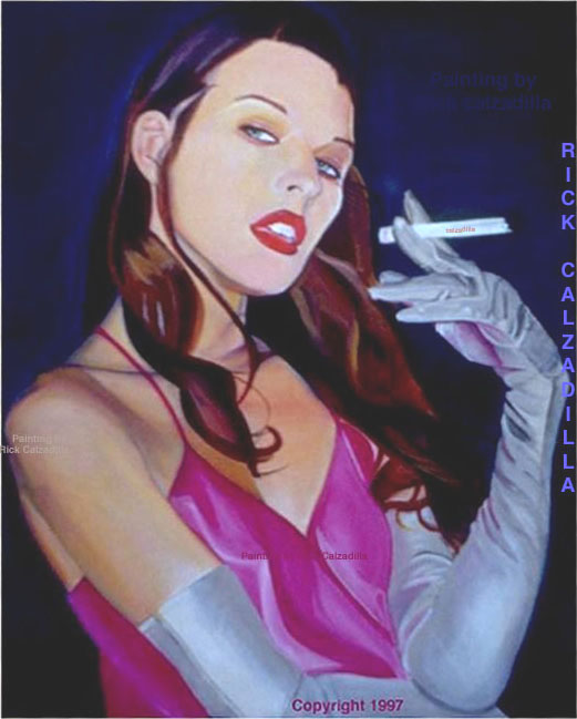 Milla Jovovich A Portrait Painting By Rick Calzadilla Austin Texas U S A