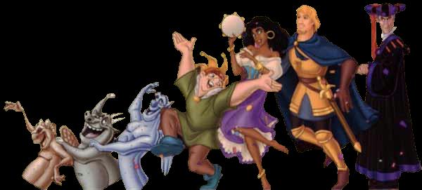 The characters for Disney's Hunchback of Notre Dame