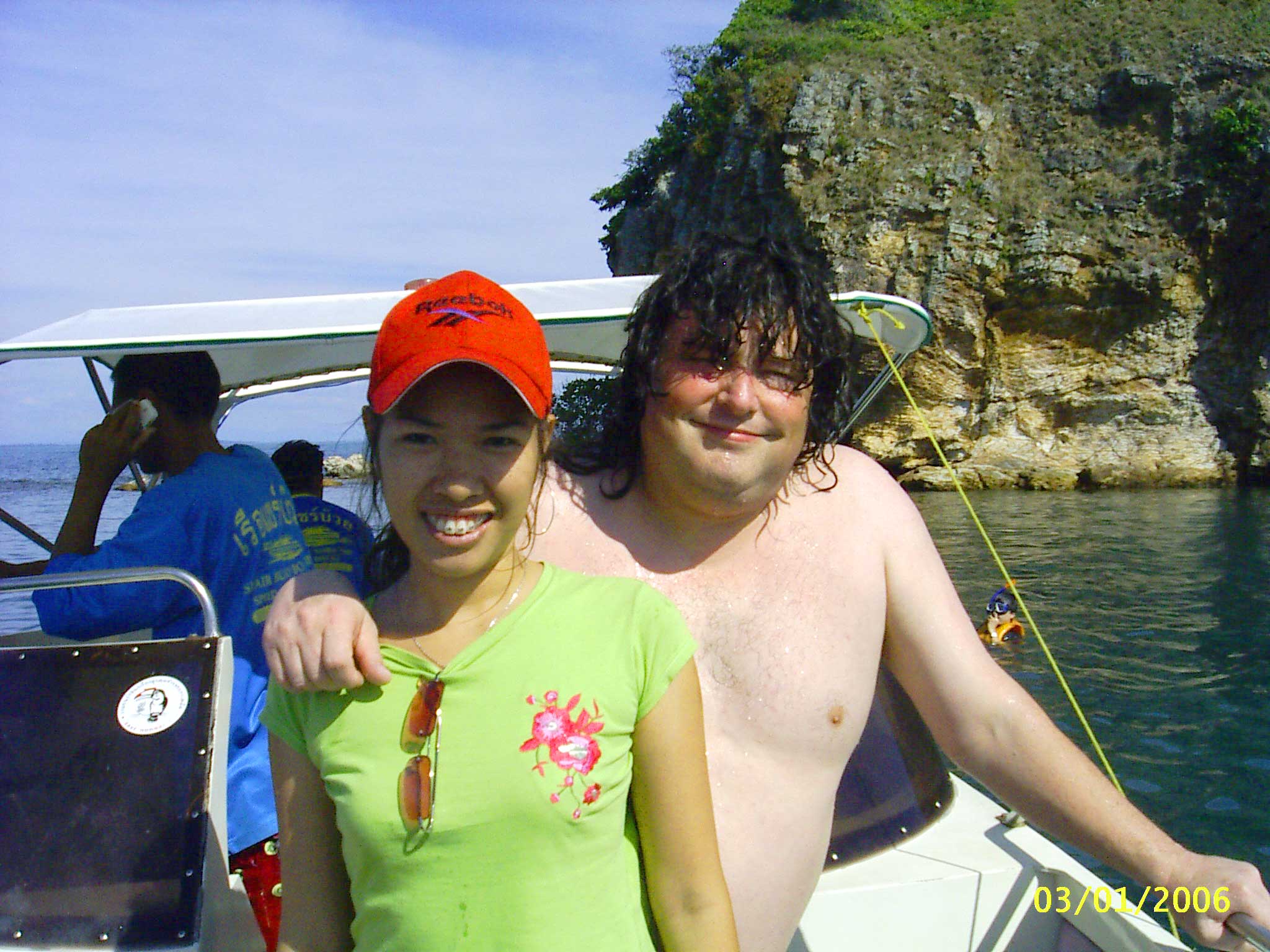 Maarten with Girlfriend - after snorkeling - Koh Samet