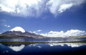 Chungara Lake, near Arica, 4500 Mts. A.S.L. The highest lake on the world.