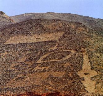 sector de los geoglifos de Pintados. Sitio con más de 80 figuras