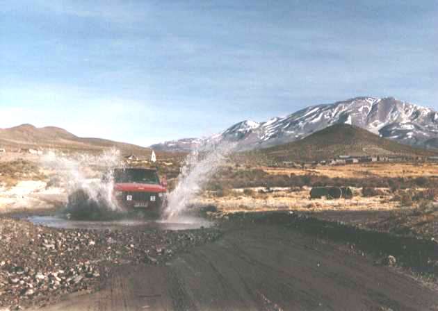 una vista del trayecto rumbo a los geysers de Puchuldiza