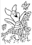 piglet in leaves coloring page