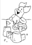 piglet building sandcastle coloring page