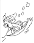 piglet on round sled coloring page