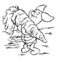 piglet with carrot coloring page
