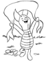 piglet with scarf coloring page