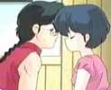 Akane dares Ranma to kiss her!