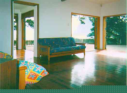 Living room looking right - futon couch 21kb