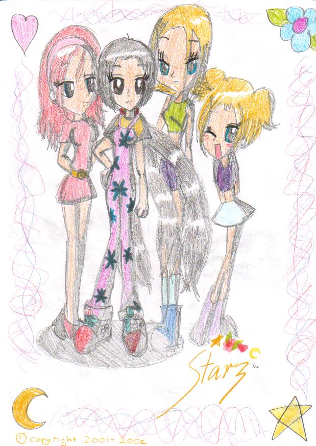 This is my own characters, Flora, Starminia, Kayla and Starminia's sis, Glowy.