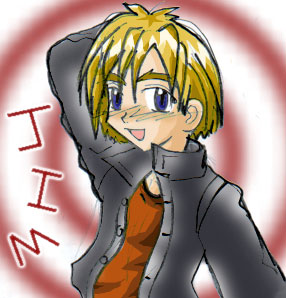 Its Jim from Outlaw star :D!! He's so Kawaii