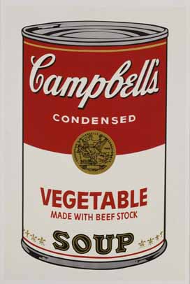 Warhol's 'Campbell's Soup Can - Vegetable'