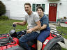 Dad and Mom on the atv... goin for a ride
