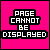 Page Cannot Be Displayed Errors