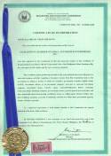 Certificate of Incorporation with Securities & Exchange Commission