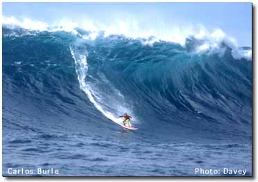 This has been a common site at big wave spots this winter due to El Nino.