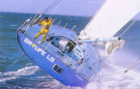 Gerry Roufs on board the Groupe LG