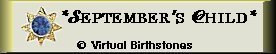 My Birthday is in September!