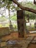 The urns of ashes are in these bird house structures