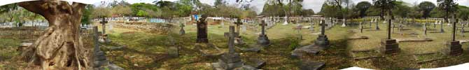 A panaromic view of the cemetery
