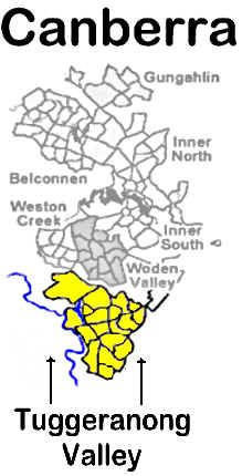 Map of Canberra