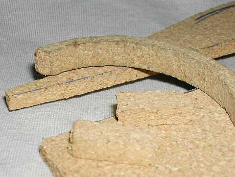 A strip cut from the cork