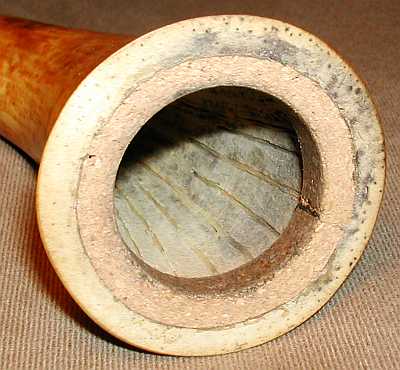 The cork gasket in place