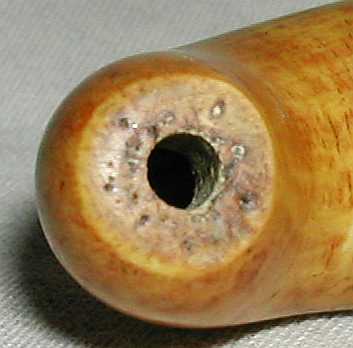 The narrow end drilled 