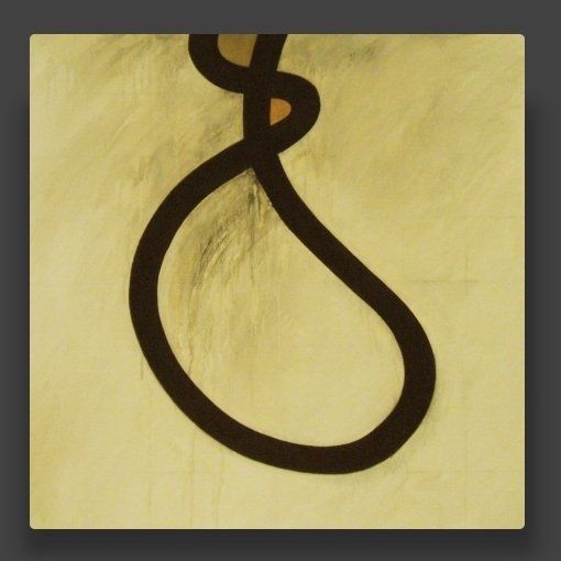abstract oil paintings on canvas painted directly from images stored in the imagination 'noose'