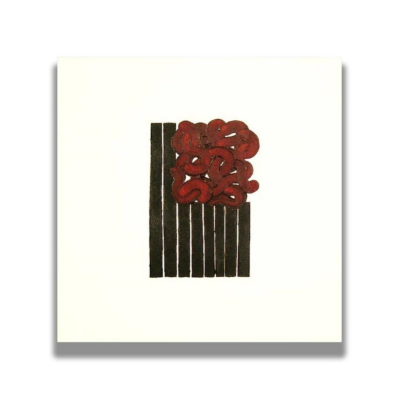 abstract oil paintings on canvas painted directly from images stored in the imagination 'flag #4'