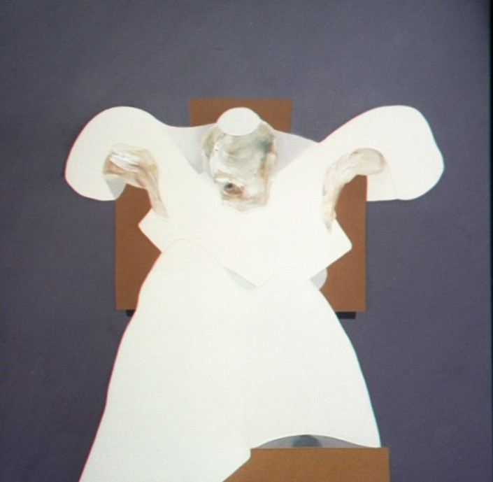 figurative oil paintings on canvas painted directly from images stored in the imagination 'who next #0'