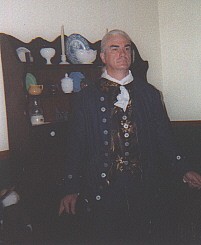 Mr. Frank, Sir William Johnson's Butler portrayed by Erwin Splittgerber Jr. at Johnson Hall, Johnstown, NY.&nbsp; Outfit made by K.S. Seamstress