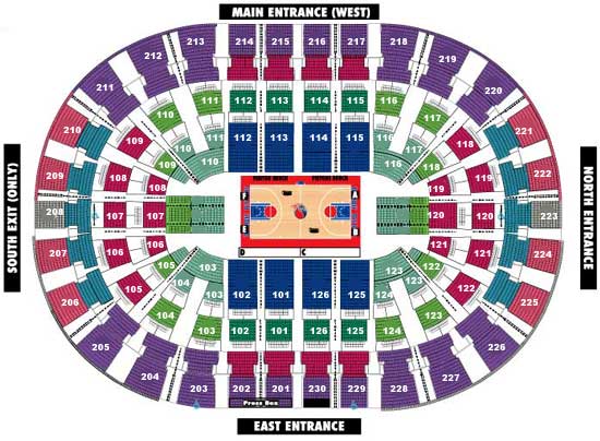 Pistons Seating Chart