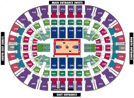 Palace Seating Chart Pistons