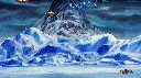 Ash is stuck behind an ice wall