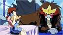 Delia Ketchum with Molly and Entei