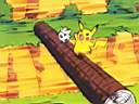 Pikachu and Togepi on the log