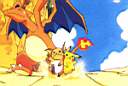 Pikachu and Raichu upset Charizard!