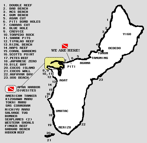 Guam dive sites