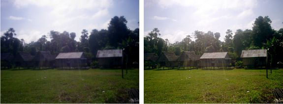 Imagen original y corregida