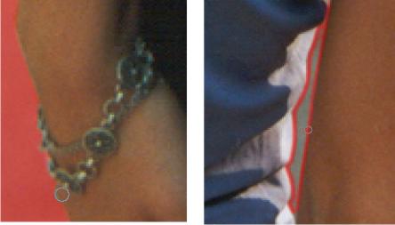 retocando la m&aacute;scara con el pincel