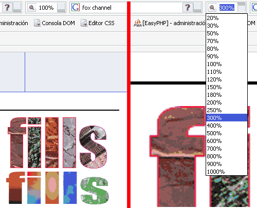 Escalado (zoom) de p&aacute;ginas web