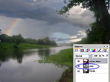 Añadimos la capa "cielo"