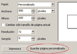 Configuraci&oacute;n de p&aacute;gina
