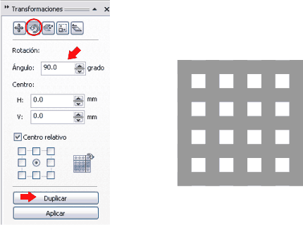 Girar objetos con Transformar