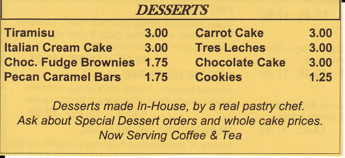 desserts