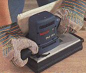 Heavy Duty Orbital Sander. Gives a fast smooth finish without the risk of damage to fine material or the excesses of a circular sander. Cool running, suitable for long periods of heavy, continuos sanding.