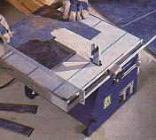 Tilesaw. Professional choice for tile cutting which uses a diamond blade water cooled. 