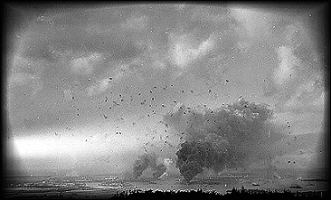 Battleship Row during the attack